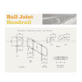 Aluminium Closure Bend for Handrail Ball Joint Handrail Bend